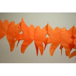 déco en papier : guirlande de colombe 4m orange