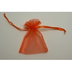 conditionnement tissu : sac organdi « pochon » orange   (les 10)