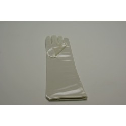 2 gants satin 40cm ivoire