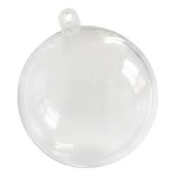 conditionnement plastique : boule transparente 8 cm (les 5)