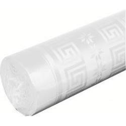 nappe damassée blanc 1,2 x 100m