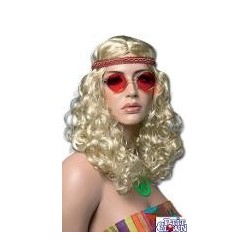 Perruque : hippie blonde avec bandeau