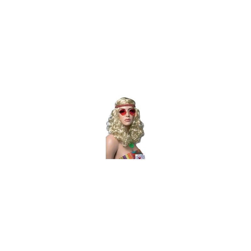 Perruque : hippie blonde avec bandeau