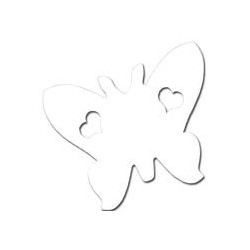 déco en papier : guirlande papillons 4m blanche