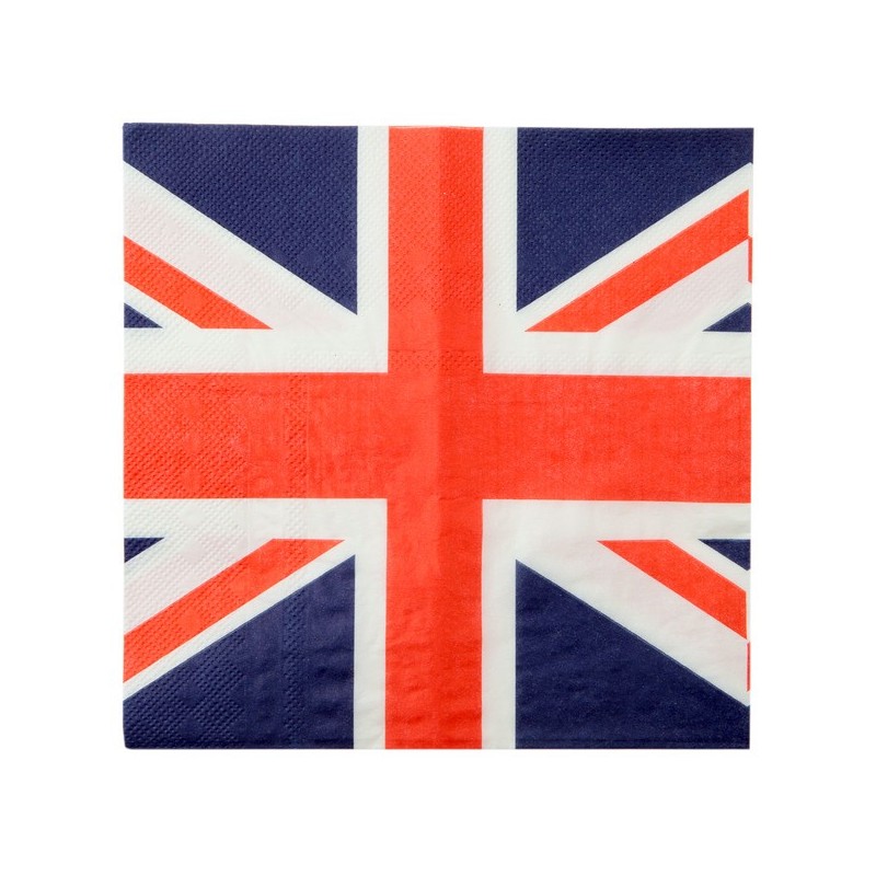 Serviettes ouate Royaume-Uni 16,5 x 16,5 cm les 20
