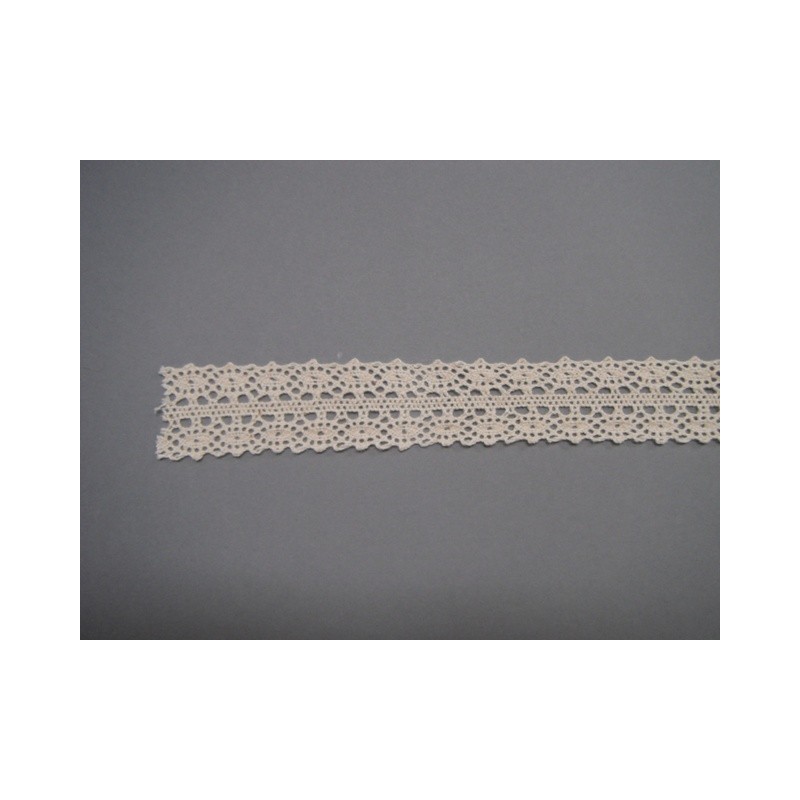 Ruban "crochet" ivoire 2.5cmx3m