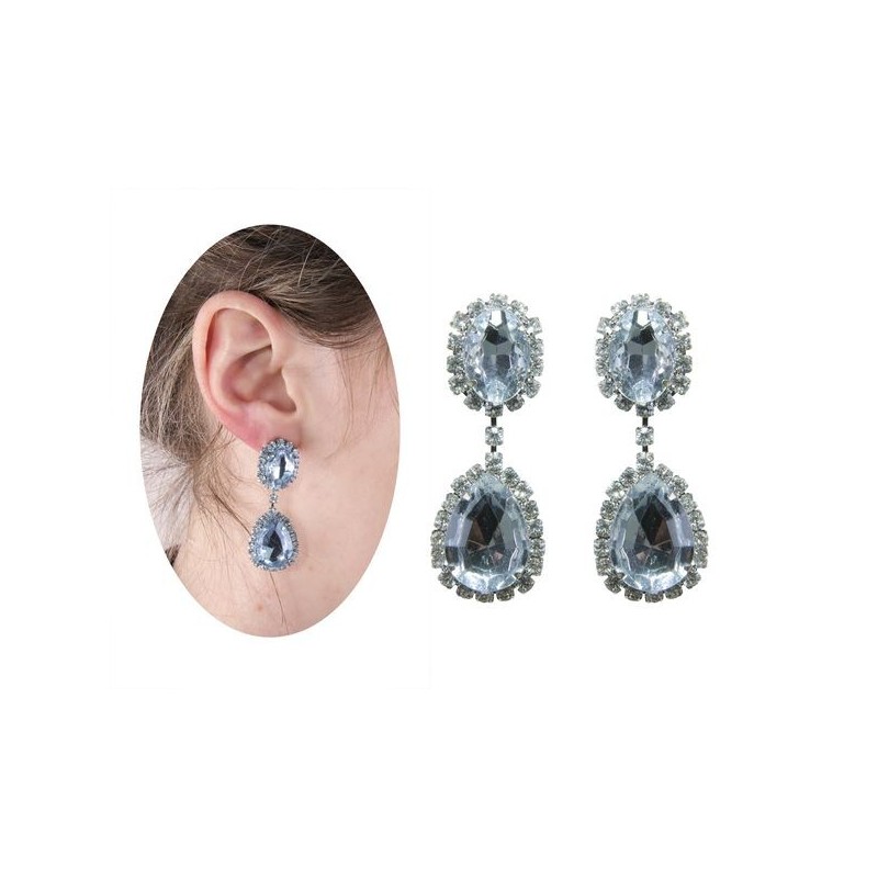 Boucles d'oreilles - faux diamants