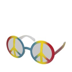 Lunettes plastique - hippie - peace and love