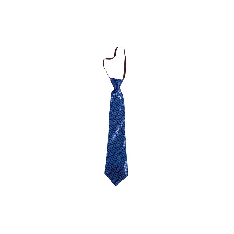 Cravate sequins bleu