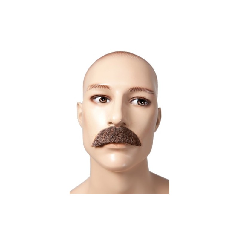 Moustache dupont marron