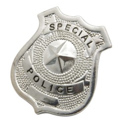 Badge de policier - métal argenté