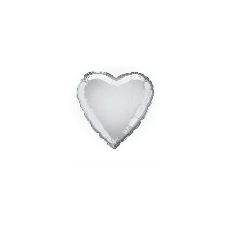Ballon mylar coeur 45.1cm blanc