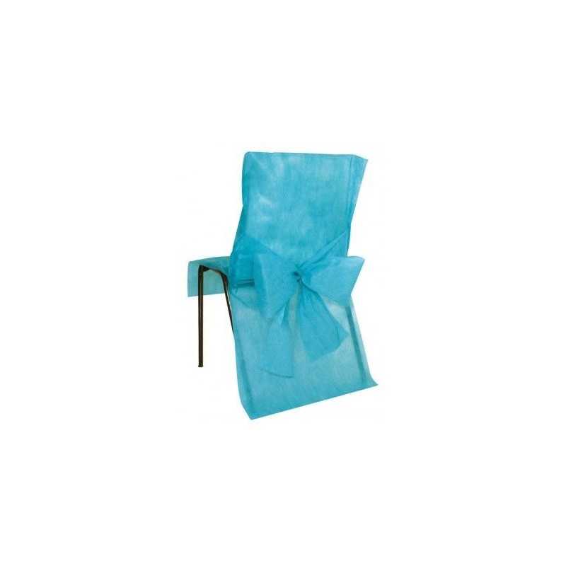 10 housses de chaise turquoise (reste 2 lots en stock)