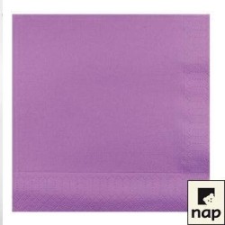 50 serviettes micro-gaufrées 38 x 38 cm lilas parme (sl151)