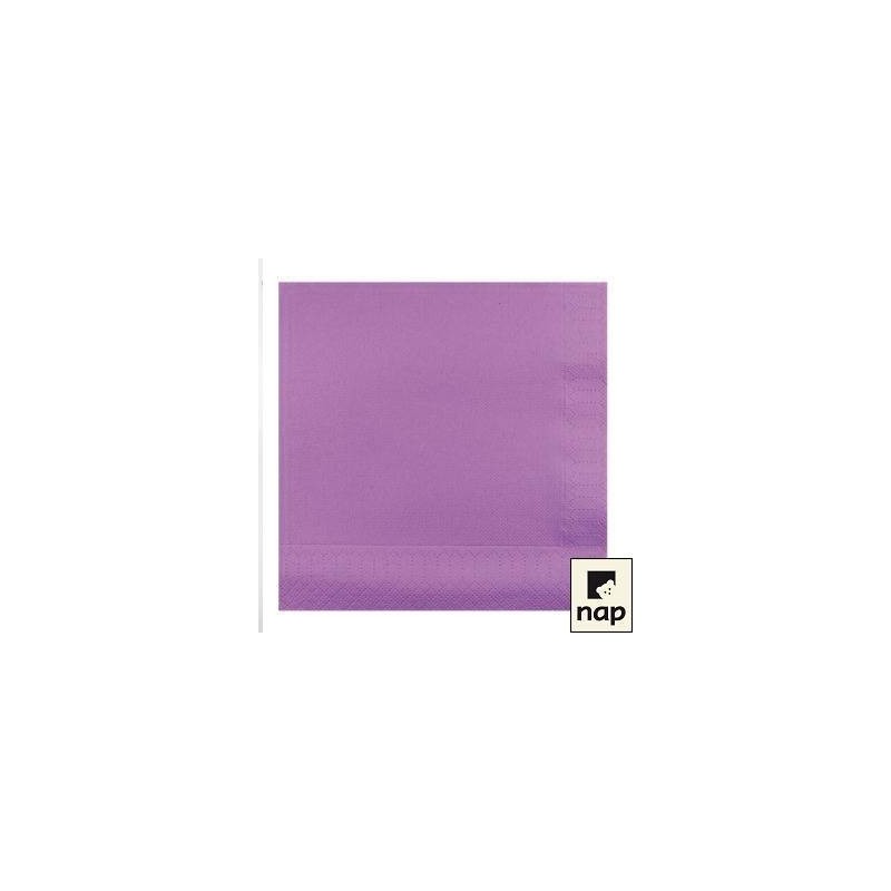 serviettes ouate 39 x 39 cm lilas (parme) (les 100)