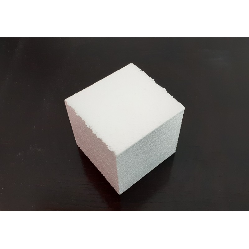 Réhausse polystyrène : socle carré 100x100x100 mm